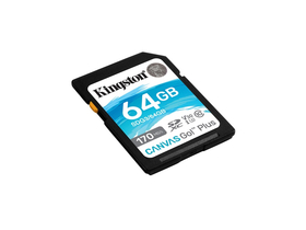 Kingston Canvas Go Plus 64GB SDXC paměťová karta, Class 10, 170R, UHS-I, U3, V30 (SDG3 / 64GB)