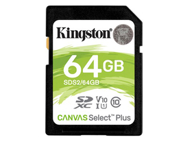Kingston Canvas Select Plus 64GB SDXC Speicherkarte class 10, UHS-I, U1, V10