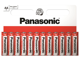 Panasonic Red Zinc ceruza 1.5V cink-mangán tartós elemcsomag (12db)