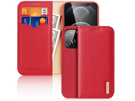 Dux Ducis HIVO Futrola od prave kože za Apple iPhone 13 Pro, crvena