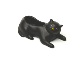 Kikkerland Vaza u obliku mačke, crna