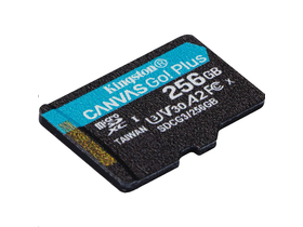 Kingston Canvas Go! Plus 256GB microSD memóriakártya, SDXC, Class 10, UHS-I U3