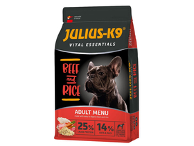Julius K-9 HighPremium Vital Essentials suché krmivo pre psov, Adult, dobytok a ryža, 12kg