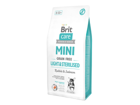 Brit Care Mini Light & Sterilised Trockenfutter, Getreidefrei , Kaninchen-Lachs,7kg