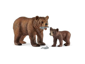 Schleich Grizzlybärenmutter und Bärenjunges