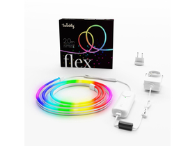 Twinkly unutarnja fleksibilna žarulja serije 200 LED, RGB efekt boja, 2 metra, starter kit, bijeli kabel, wifi