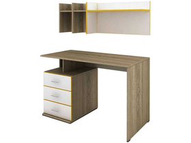 Irim Delta písací stôl, 120x60x75 cm, sonoma/biely