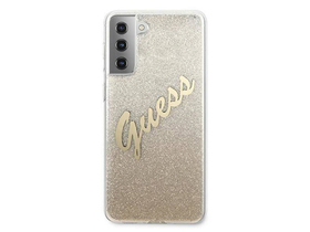 Guess Glitter Gradient zaštitni okvir za Samsung Galaxy S21 Plus, zlatna