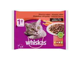 Whiskas 4-pack húsos-zöldséges alutasakos macskaeledel, 4x100g