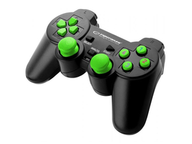 Esperanza Warrior Gamepad, PC USB, černý/zelený