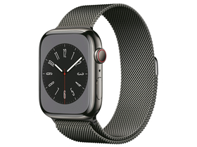 Apple Watch Series 8 Cellular, 41 mm, Graphite kućište od nehrđajućeg čelika, s Graphite Milan remenom