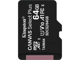 Kingston Canvas Select Plus 64GB MicroSDXC memorijska kartica + SD adapter, Class 10