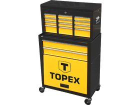 Topex 79R500 metalna kolica za radionice, 6 ladica + pretinac za spremanje, 100x33x61,5cm