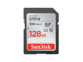 SanDisk 186470 SDXC Ultra 128 GB 100 MB/s UHS-1 Class 10 memóriakártya