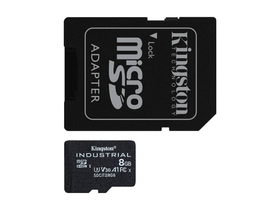 Kingston 8 GB SD Micro Industrial (SDHC Klasse 10 A1) (SDCIT2/8 GB) Speicherkarte + Lesegerät
