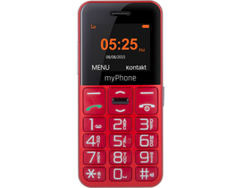 MyPhone TEL000346 Halo Easy  Smartphone ohne Vertrag,, rot