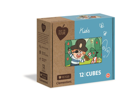 Clementoni Play for Future Würfelpuzzle Kinder, 12 Teile (8005125450053)