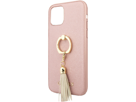Guess Saffiano Ring Stand navlaka za iPhone 11, pink