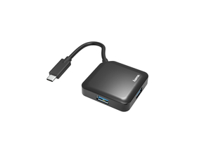 Hama USB 3.2 Type-C 4 port hub, 5Gbit/s, čierny