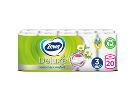 3-слойна тоалетна хартия Zewa Deluxe, Camomile Comfort, 20 ролки