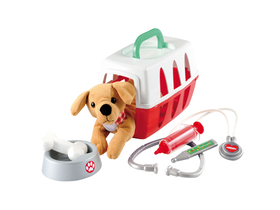 Ecoiffier детски ветеринарен комплект с плюшено кученце, 24 см