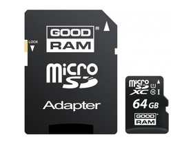 GoodRam TransFlash 64GB microSDXC memóriakártya, Class 10, UHS-i 1 + SD adapter