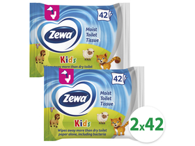 Mokri toaletni papir Zewa Kids, 2x42 kos
