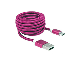 Sbox USB AM-MICRO-15P micro USB kabel, 1,5m, pink
