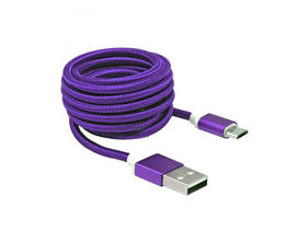 Sbox USB AM-MICRO-15U micro USB kabel, 1,5m, ljubičasta