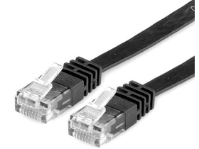 Roline UTP CAT6 patch kabel, črn (1m)