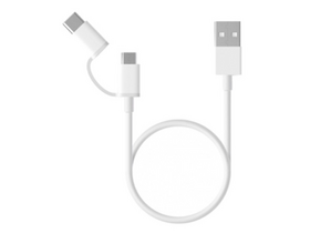 Xiaomi Mi 2in1 Micro USB kabel - USB Type C kabel, 1m, bílý
