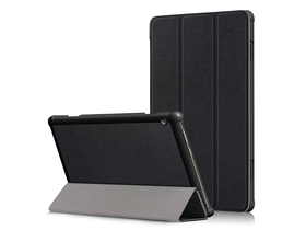 Gigapack Trifold álló bőr hatású flip oldalra nyíló tok Lenovo Tab M10 (TB-X605F) készülékhez, fekete 