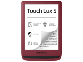 PocketBook PB628-P-WW Touch Lux 5 ebook čítačka, červená
