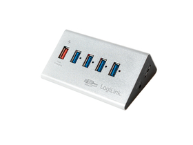 Logilink 4 portni visoko bzinski hub, USB 3.0 + 1 port za brzo punjenje
