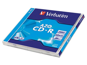CD Disk Verbatim 700 MB, 80min, 52x, normalna kutija, Crystal (DataLifePlus - AZO)