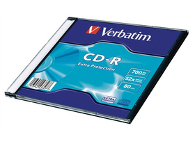Verbatim CD-R 700 MB, 80min, 52x, in schmaler Hülle