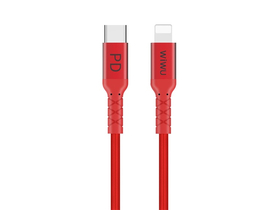 WIWU Type-C lightning kabel, PD, MFi, crvena, 1m