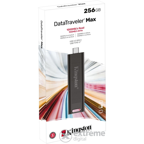Kingston 256GB USB3.2 DataTraveler Max (DTMAX/256GB) Flash Drive, crna