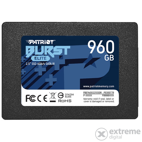 Patriot PBE960GS25SSDR Burst Elite 960GB SATA SSD Laufwerk