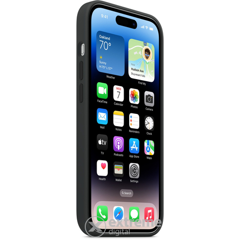 Apple iPhone 14 Pro Szilikontok, MagSafe, Éjfekete
