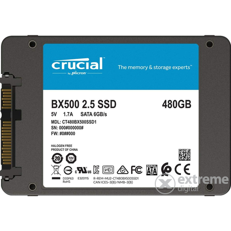 Crucial BX500 SATA3 480GB SSD