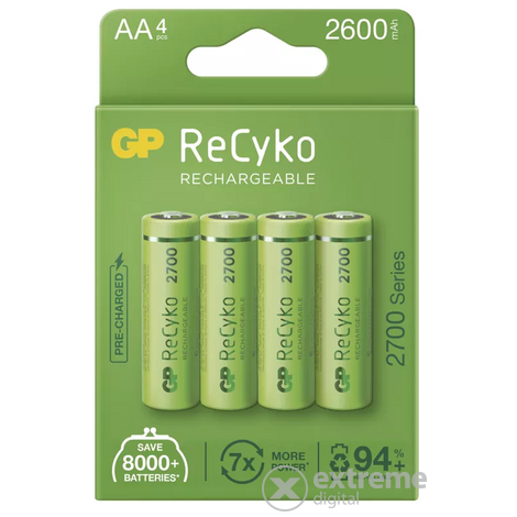 GP ReCyko NiMH tölthető akkumulátor, HR6 (AA) 2700mAh, 4db (B21274)