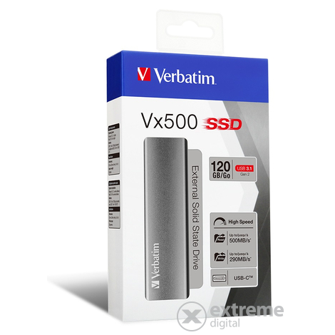 Verbatim Vx500 120GB USB 3.1 externe SSD, grau