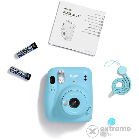 Fujifilm Instax Mini 11 analógový fotoaparát, Sky Blue - [otvorený]