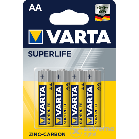 Varta Superlife R6 AA ceruza szén-cink elem, 4db