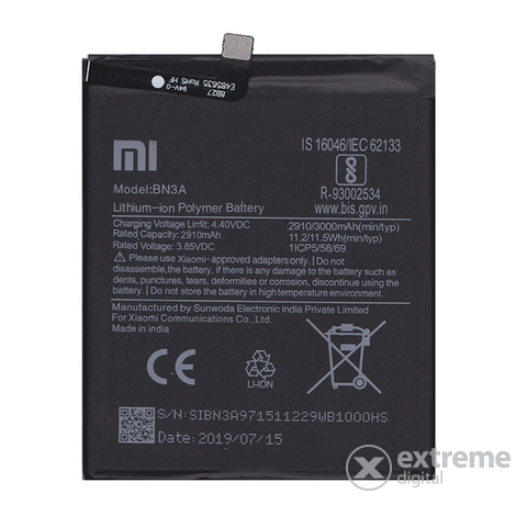 Xiaomi 3000 mAh LI-Polymer baterie pro Xiaomi Redmi Go (vyžaduje odbornou montáž)