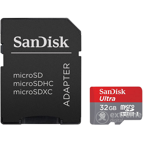SanDisk 32GB Ultra microSD memória kártya, A1, Class 10, UHS-I (186500)