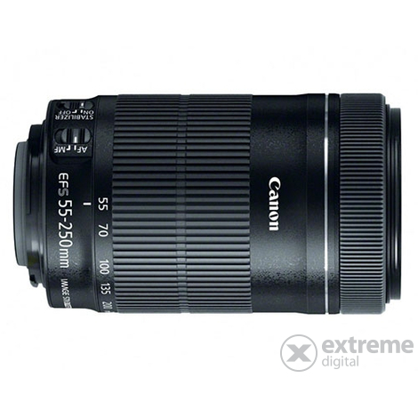 Canon 55-250/F4-5.6 EF-S IS STM objektiv + senčnik in krpica