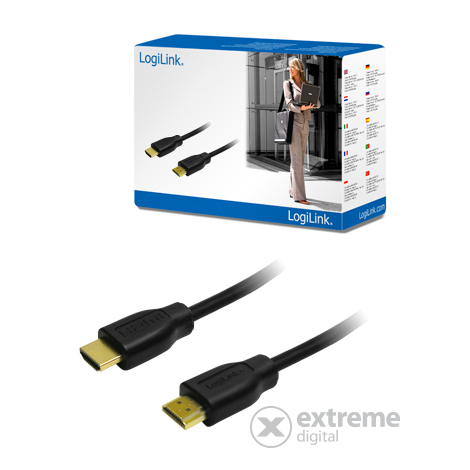 LogiLink HDMI Kábel 1.4, 2x HDMI male, čierny, 1,5m