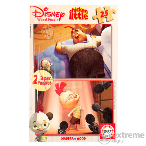 Educa Disney Chicken Little Puzzle, drveni, 2x25 komada
